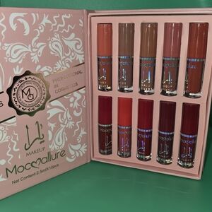 Yara Moccallure 10-Piece Liquid Lipstick Set — Assorted Pink, Red & Brown Shades